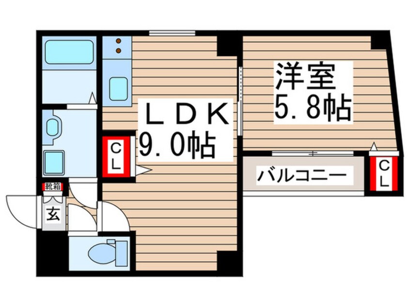 間取図 Pear Residence Minato