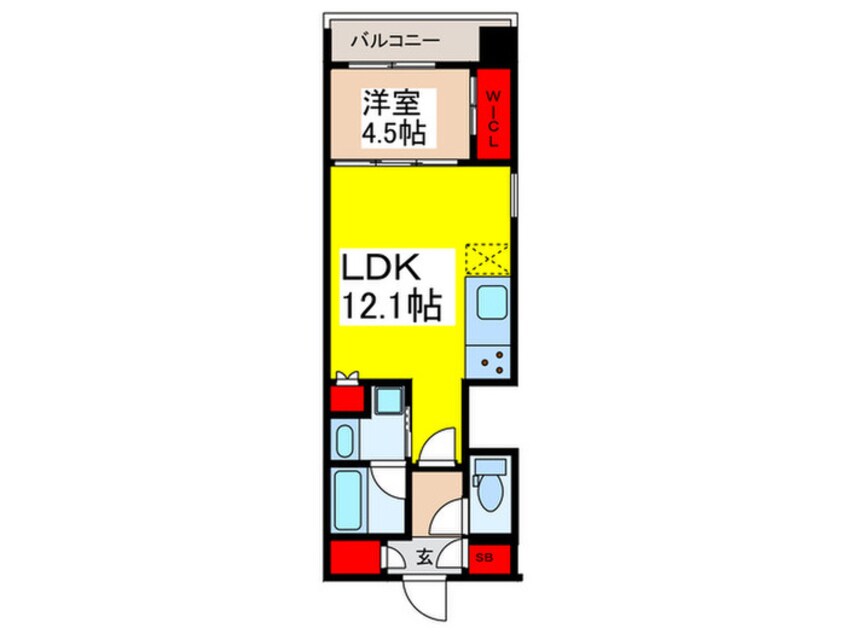 間取図 ﾐﾘｱﾚｼﾞﾃﾞﾝｽ日本橋人形町