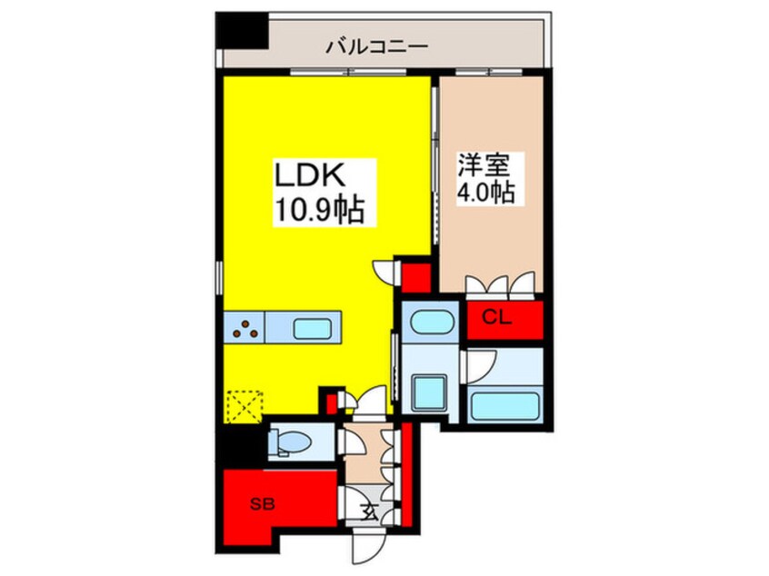 間取図 ﾐﾘｱﾚｼﾞﾃﾞﾝｽ日本橋人形町