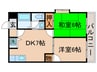 ﾊﾟｰｸﾊｲﾂA 2DKの間取り