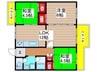 稲毛高浜北住宅１２号棟(３０１) 3LDKの間取り