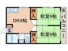 ﾊｲﾂﾓﾁﾀﾞ2 2DKの間取り
