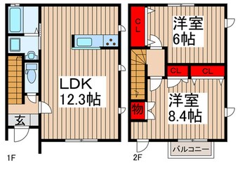 間取図 Ｃａｓａ　Ｆａｍｉｌｉｅｉ　Ａ