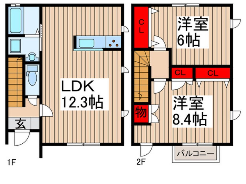 間取図 Ｃａｓａ　Ｆａｍｉｌｉｅｉ　Ａ