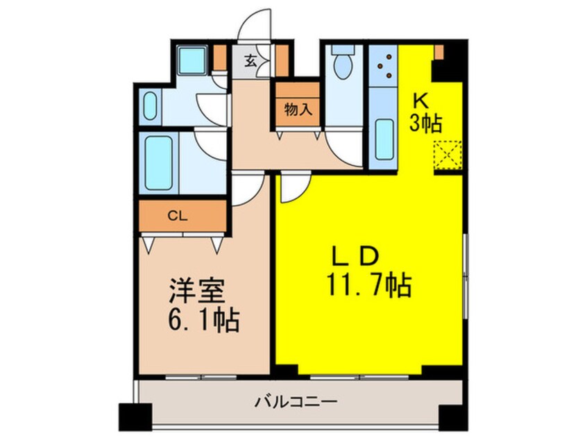 間取図 ﾚｼﾞﾃﾞｨｱ四谷三丁目