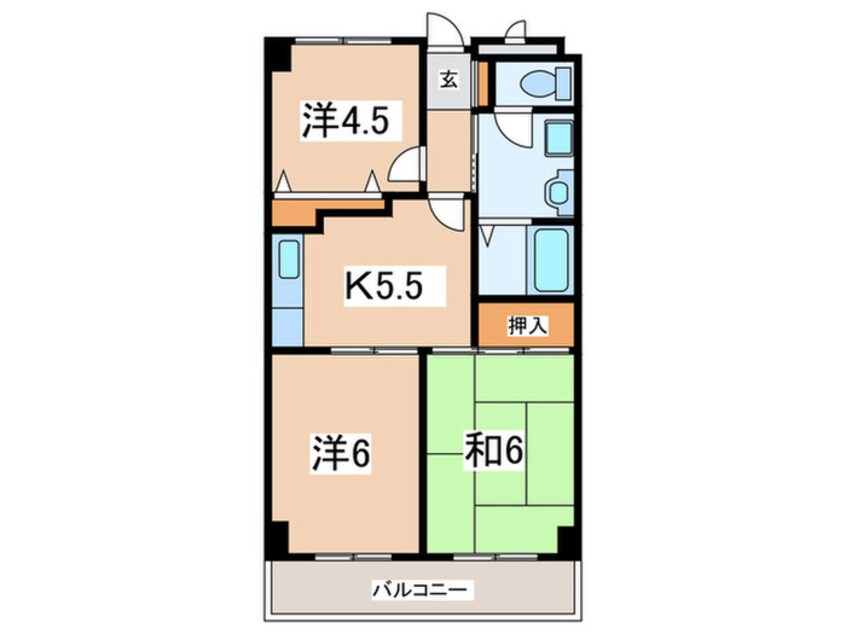 間取図 S-1ビル　８９