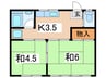 ハイツマリエＢ 2Kの間取り