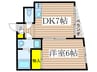コ－ト　ウエル　シモ 1DKの間取り