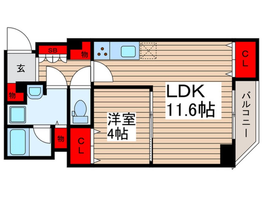 間取図 ｱｲﾙﾌﾟﾚﾐｱﾑ押上ﾉﾙﾄﾞ(105)