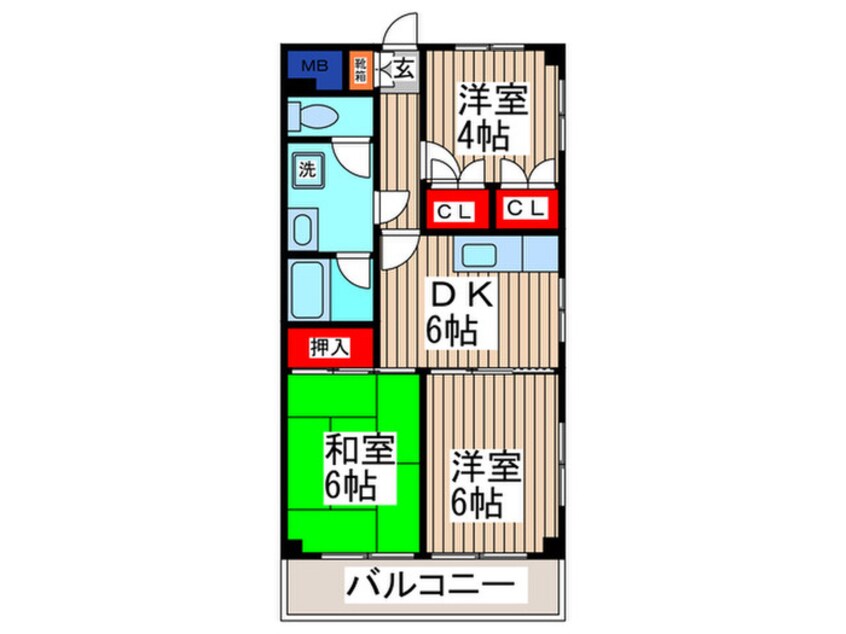 間取図 グランドハイツ野口