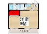 ヒルズ松本 1Kの間取り