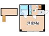 イリス三田 1Kの間取り