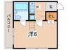 イリス三田 1Kの間取り