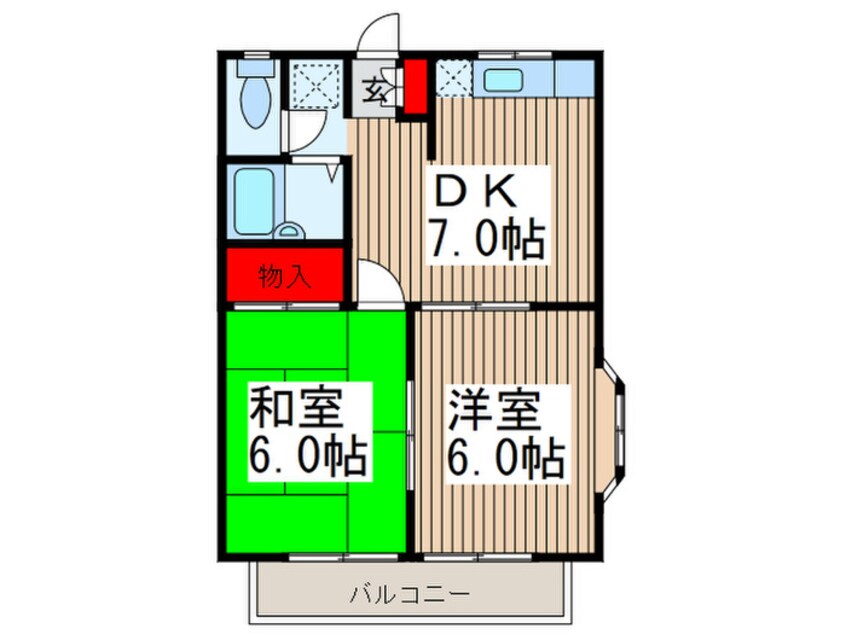 間取図 コ－ポフラワ－　Ａ棟