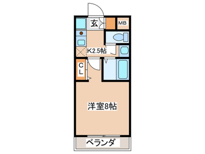 間取図 ｸﾞﾘ-ﾝｼﾝﾌｫﾆ-ﾋﾞﾙ（1～5号室）