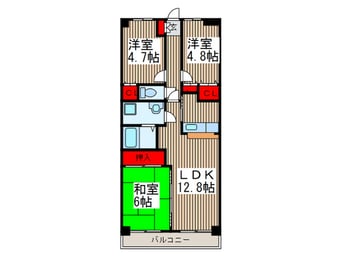 間取図 グランドアズ－ル戸田