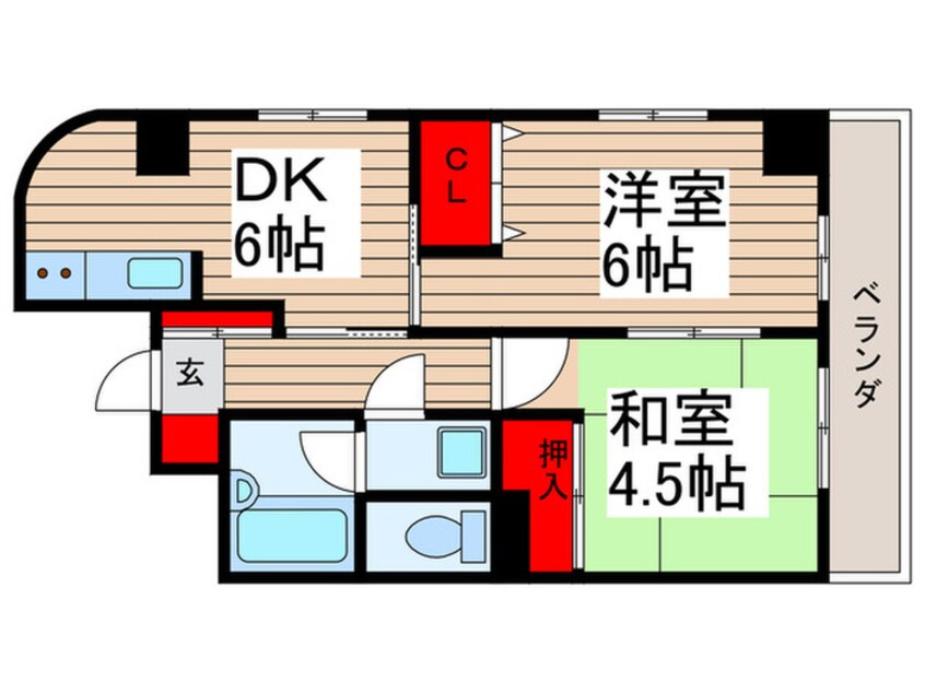 間取図 ｼﾞｭﾈﾊﾟﾚｽ松戸第９４