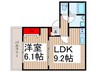 ジーメゾン入間 1LDKの間取り