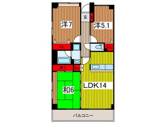 間取図 アン　ブリヤァン　アベニール