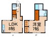 パンセＤ 1LDKの間取り