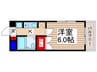 ウエストビル 1Kの間取り