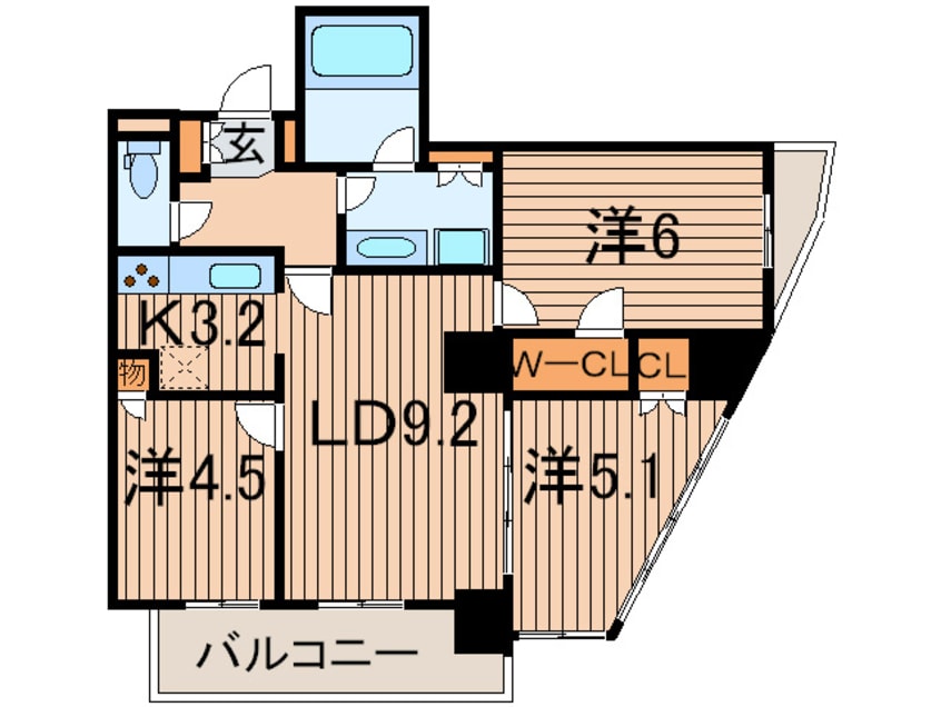 間取図 ｶｽﾀﾘｱﾀﾜｰ品川ｼｰｻｲﾄﾞ