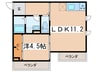 ファトーレ調布 1LDKの間取り