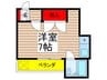 アメニティハウスオーラ 1Rの間取り