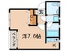 ＫシャトレⅡ 1Kの間取り