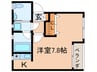 ＫシャトレⅡ 1Kの間取り