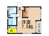 ＫシャトレⅡ 1Kの間取り