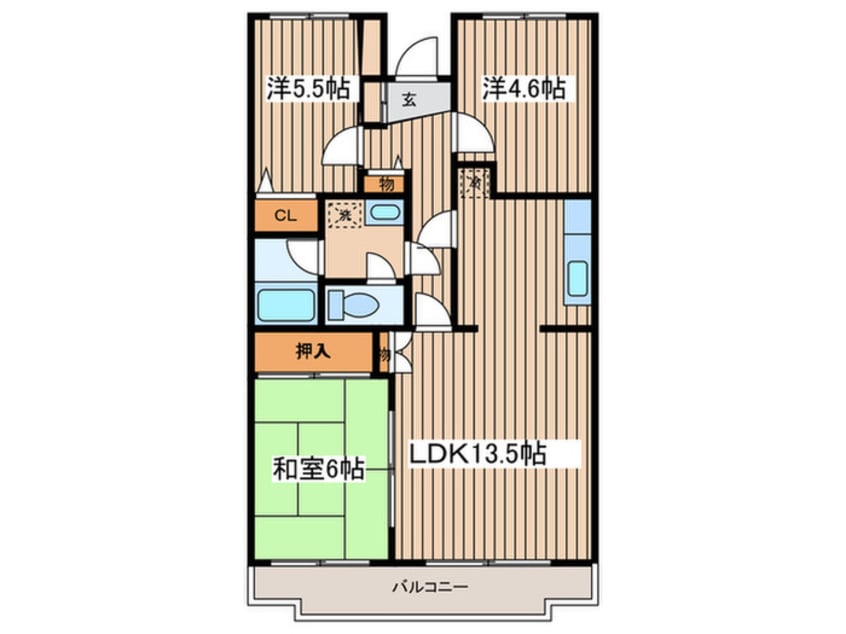間取図 鵜野森グリ－ンヒルズ