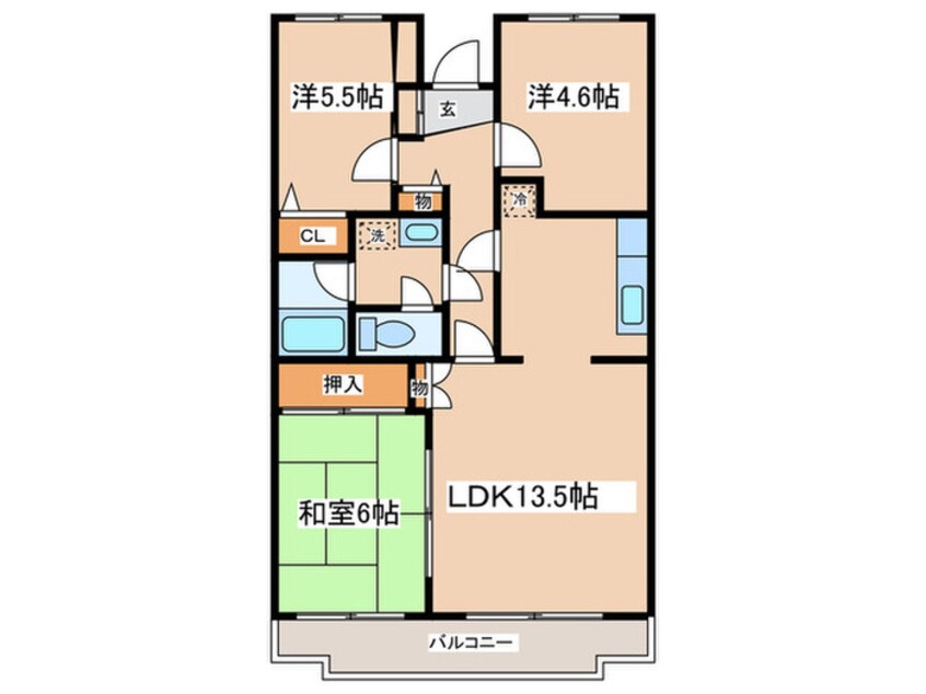 間取図 鵜野森グリ－ンヒルズ