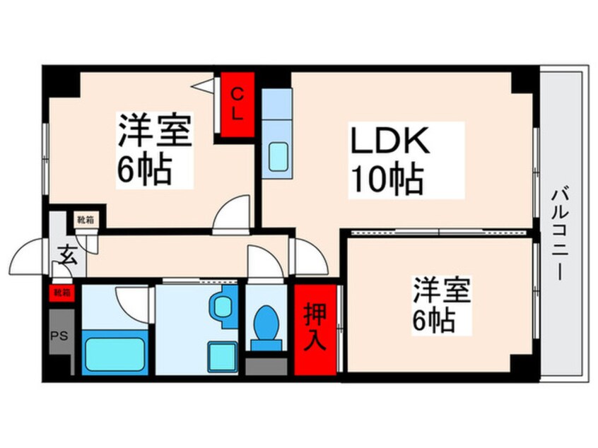間取図 ヴァンベ－ル瑞江
