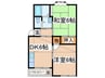 ハイツ花梨 2DKの間取り