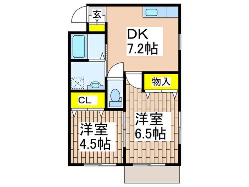 間取図 第五石原谷コ－ポ１