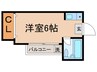 コ－ポハラダ 1Rの間取り