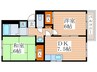 サンライズハウス 2DKの間取り