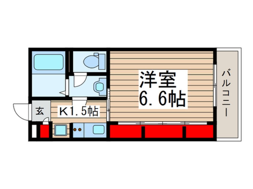 間取図 リブリ・谷津