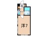 塩谷ビル 1Kの間取り