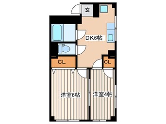 間取図 ﾐﾀｶ･ﾛｰﾔﾙﾏﾝｼｮﾝ（２０１）