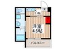 MELDIA南浦和Ⅳ 1Kの間取り