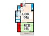 メゾン薫 1LDKの間取り