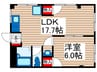 コーシュン・ビレッジ 1LDKの間取り