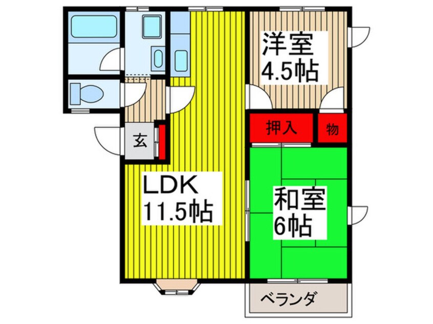 間取図 エクセレント武蔵浦和A