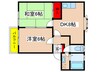 グラン・ビア麻生 2DKの間取り