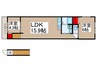 Like高野山C棟 2LDKの間取り