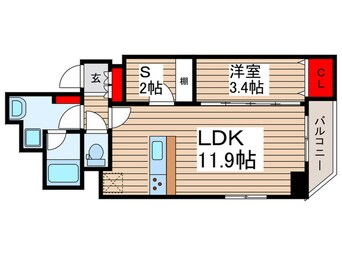 間取図 ｱｲﾙﾌﾟﾚﾐｱﾑ押上ﾉﾙﾄﾞ(305)