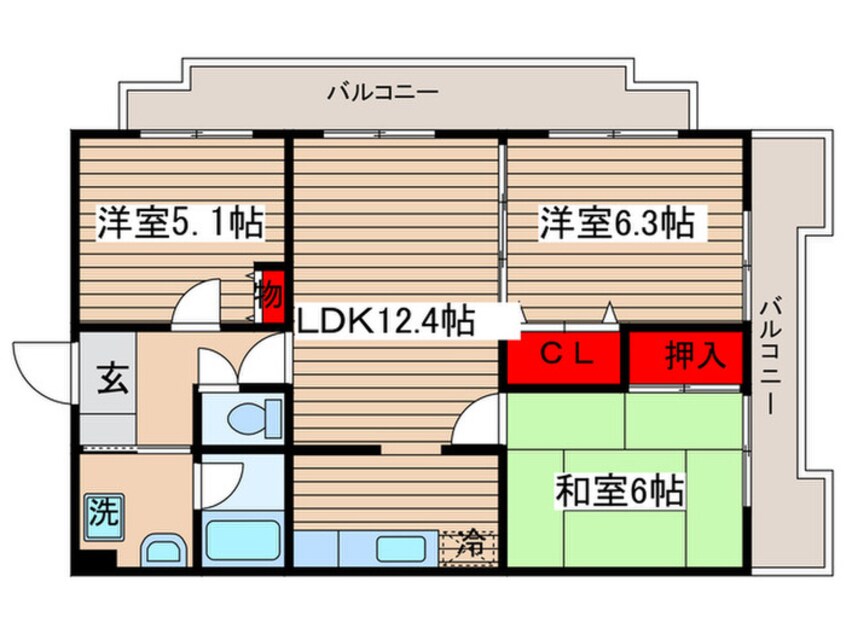 間取図 ベルグリーン大泉