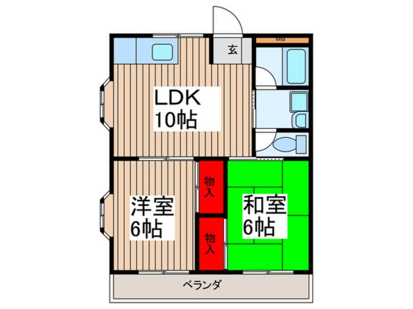 間取図 ベルビュ－矢切